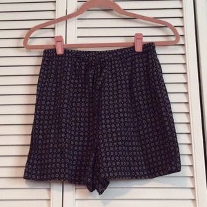 Black print shorts